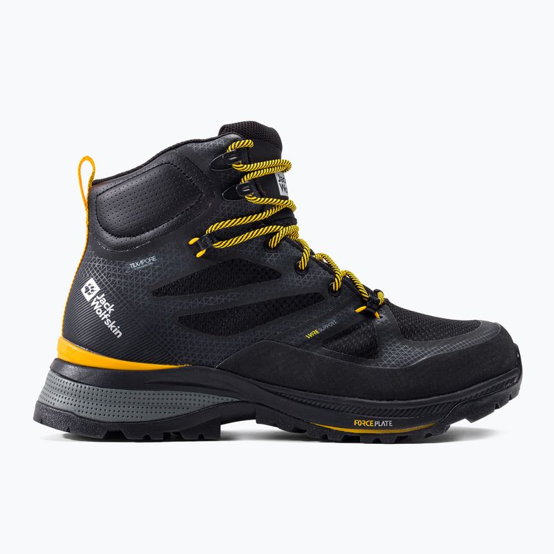Jack Wolfskin bărbați Jack Wolfskin Force Striker Texapore Mid cizme de trekking black/burly yellow xt 4038823 2