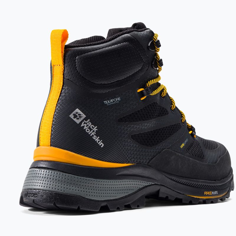 Jack Wolfskin bărbați Jack Wolfskin Force Striker Texapore Mid cizme de trekking black/burly yellow xt 4038823 8