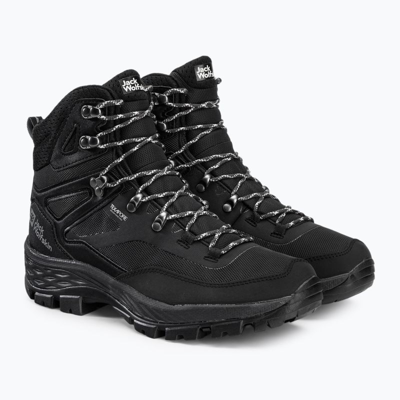 Jack Wolfskin bărbați Jack Wolfskin Rebellion Guide Texapore Mid cizme de trekking negru 4053791 5