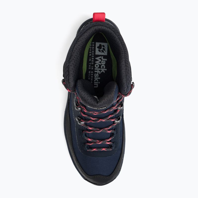 Jack Wolfskin cizme de trekking pentru femei Rebellion Guide Texapore Mid negru-albastru 4053801 6