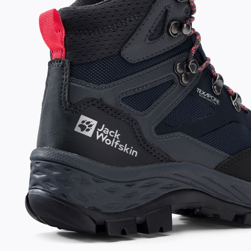 Jack Wolfskin cizme de trekking pentru femei Rebellion Guide Texapore Mid negru-albastru 4053801 8