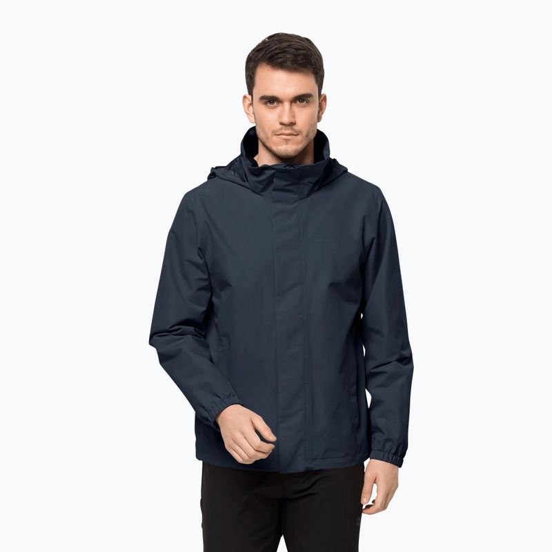 Jack Wolfskin jachetă de ploaie pentru bărbați Stormy Point 2L albastru marin 1111142_1010