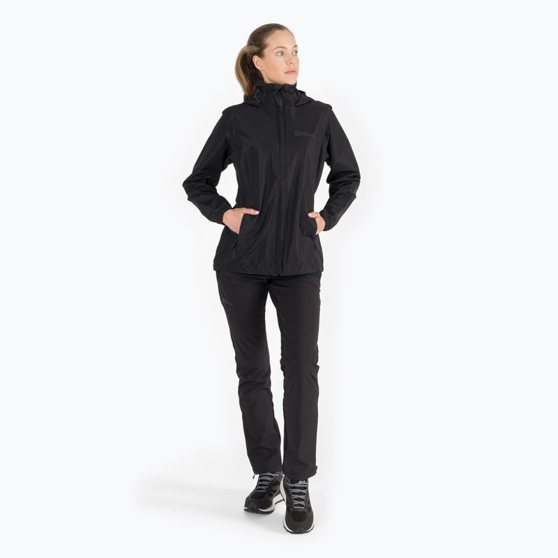 Jack Wolfskin Stormy Point 2L jachetă de ploaie pentru femei negru 1111202_6000 2