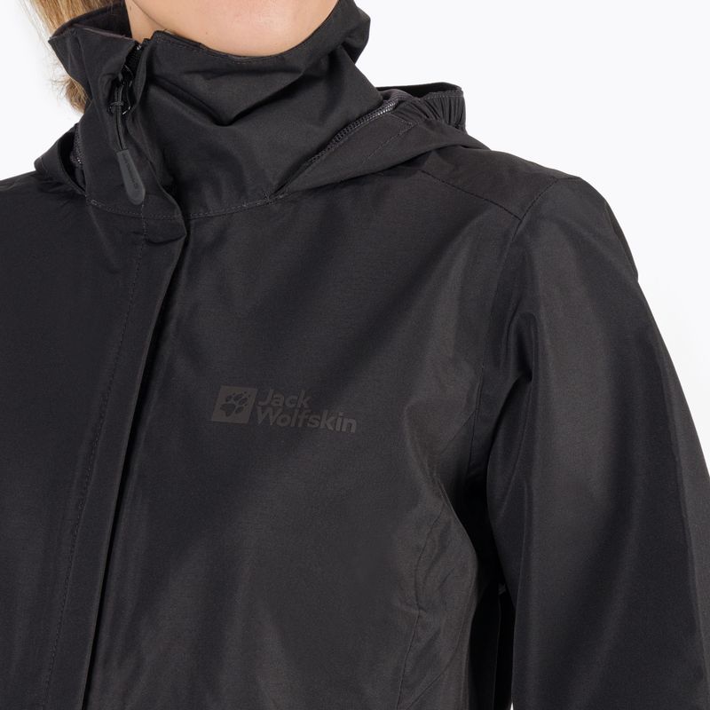 Jack Wolfskin Stormy Point 2L jachetă de ploaie pentru femei negru 1111202_6000 5