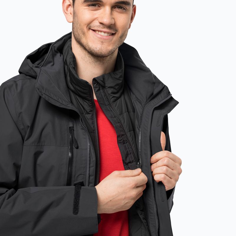 Geacă 3în1 pentru bărbați Jack Wolfskin Jasper neagră 1115261_6_6 6