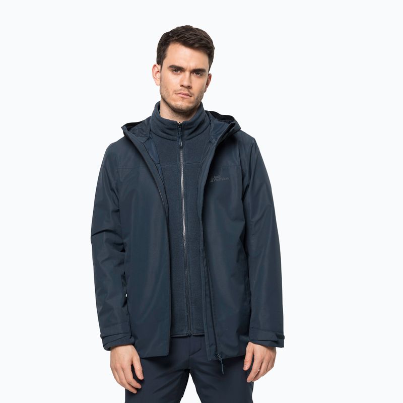 Jack Wolfskin jachetă de ploaie pentru bărbați Taubenberg albastru marin 1115311_1010_006 5