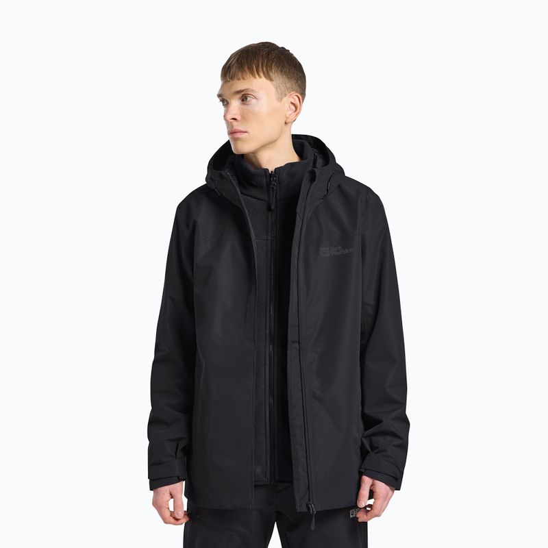 Geacă 3în1 pentru bărbați Jack Wolfskin Taubenberg 3In1 black 4