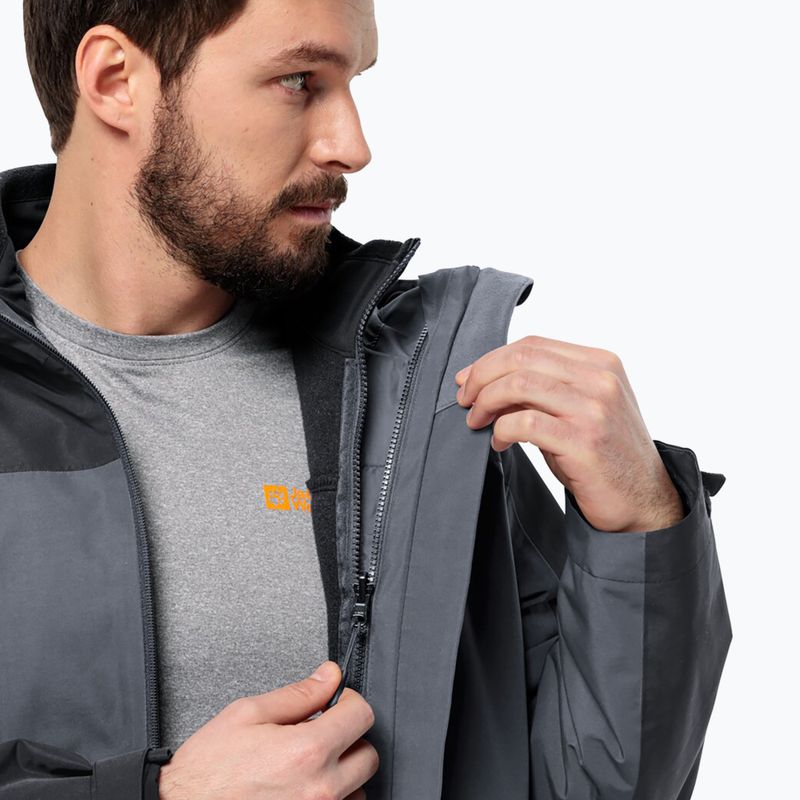 Jachetă 3w1 pentru bărbați  Jack Wolfskin Taubenberg 3In1 phantom 7