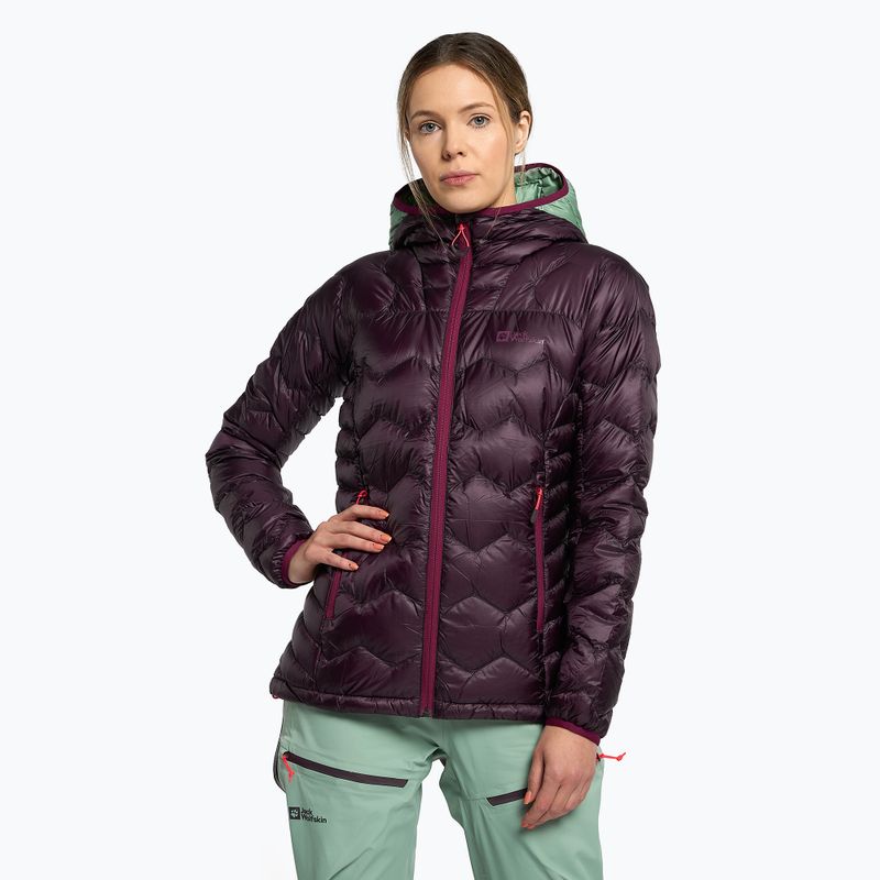 Jack Wolfskin jacheta de schi Alpspitze Down Hoody pentru femei mov 1206791_2042