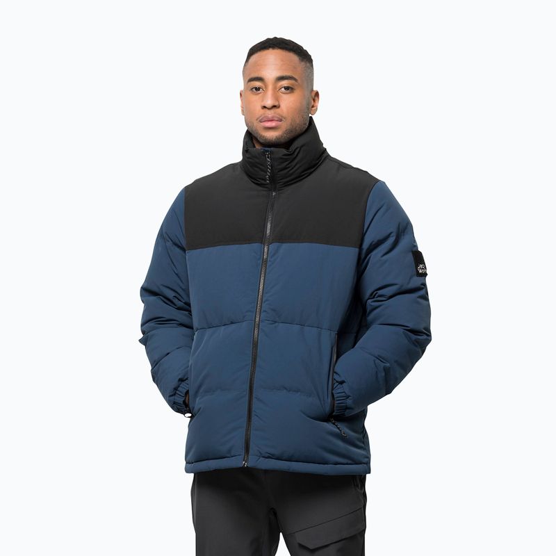 Jack Wolfskin jachetă de puf pentru bărbați Alex Down albastru marin 1206911_1383_004