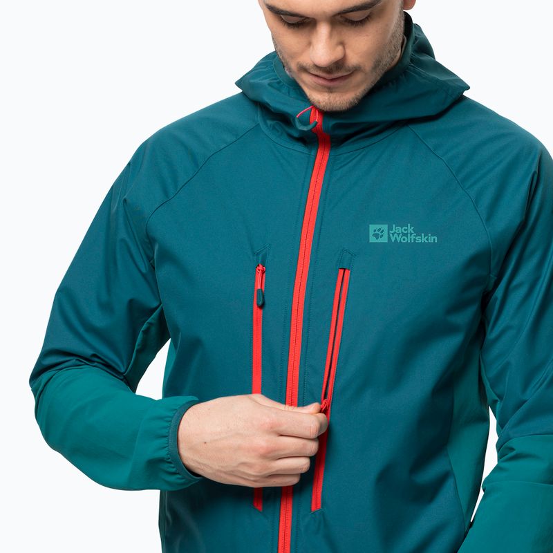 Jack Wolfskin Alpspitze Hoody jachetă de schi pentru bărbați Jack Wolfskin Alpspitze Hoody verde 1307371_4133 3