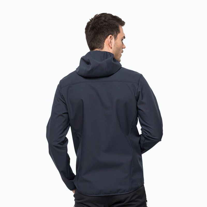 Jack Wolfskin jachetă softshell pentru bărbați Bornberg Hoody albastru marin 1307471_1010 2