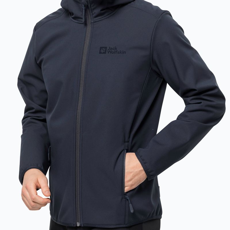 Jack Wolfskin jachetă softshell pentru bărbați Bornberg Hoody albastru marin 1307471_1010 4