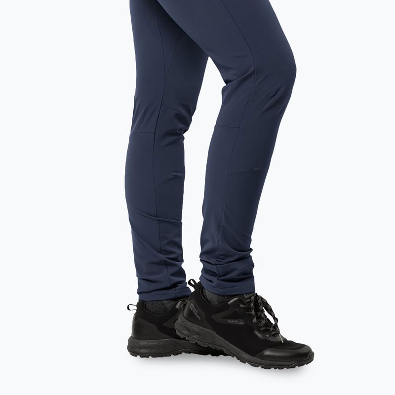 Pantaloni softshell pentru feme Jack Wolfskin Geigelstein Slim night blue 6