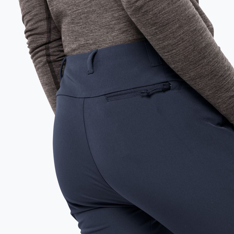 Pantaloni softshell pentru feme Jack Wolfskin Geigelstein Slim night blue 4