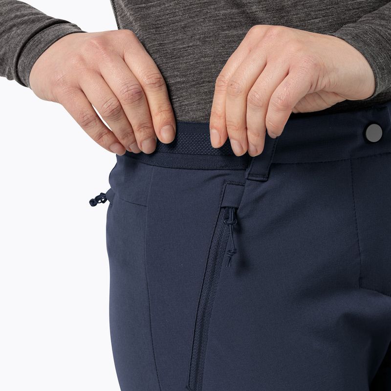 Pantaloni softshell pentru feme Jack Wolfskin Geigelstein Slim night blue 5
