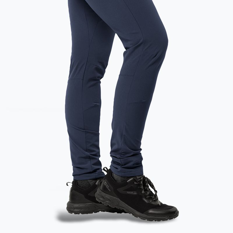 Pantaloni softshell pentru feme Jack Wolfskin Geigelstein Slim night blue 6