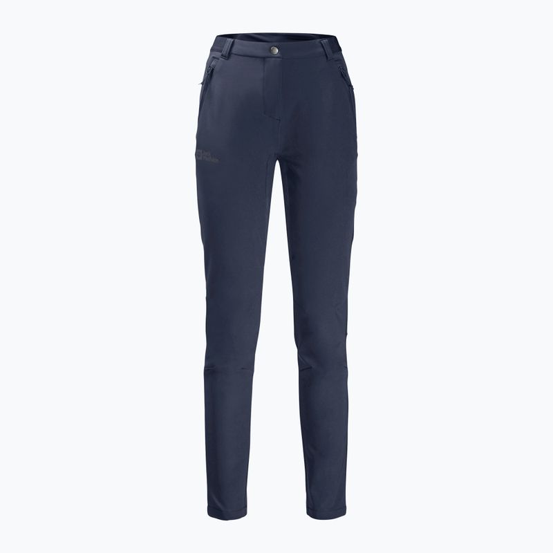 Pantaloni softshell pentru feme Jack Wolfskin Geigelstein Slim night blue 7