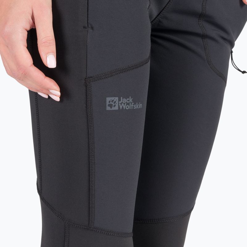Jack Wolfskin jambiere pentru femei Salmaser Tights negru 1507781_6000_005 6