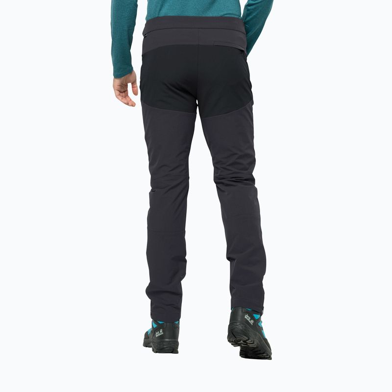 Jack Wolfskin pantaloni bărbați Salmaser softshell negru 1507831 2