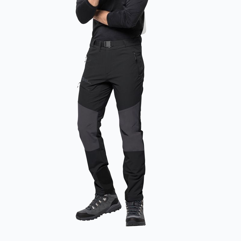 Jack Wolfskin pantaloni bărbătești softshell Ziegspitz negru 1507841