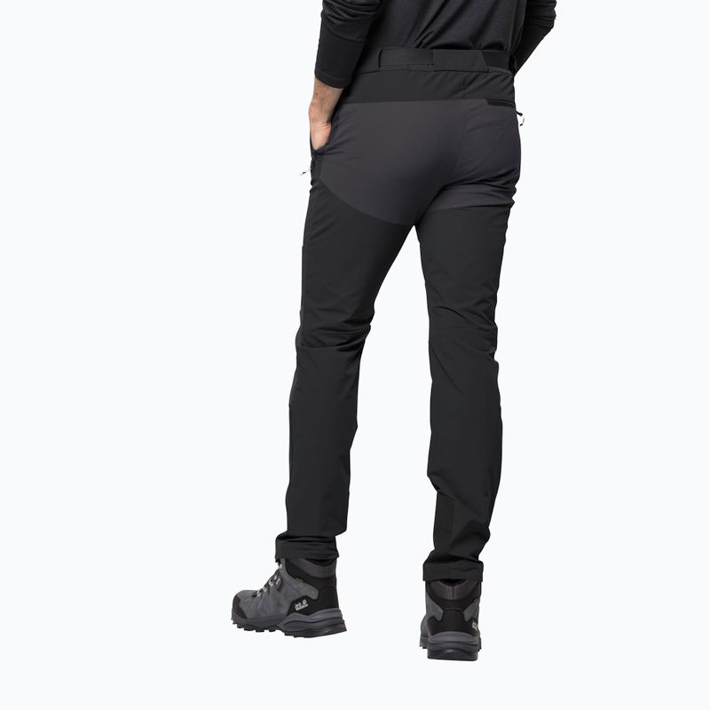 Jack Wolfskin pantaloni bărbătești softshell Ziegspitz negru 1507841 2