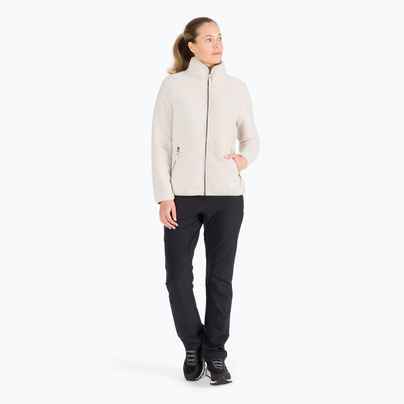 Jack Wolfskin bluză de femei High Cloud fleece sweatshirt alb 1708731 2