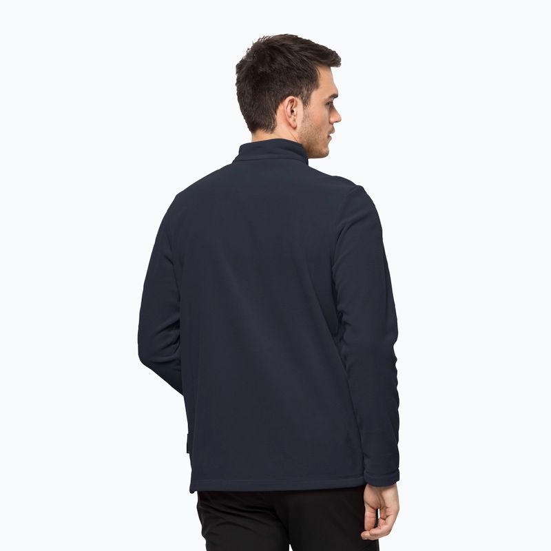 Jack Wolfskin bluză de bărbați Taunus HZ fleece sweatshirt albastru marin 1709522_1010_002 2