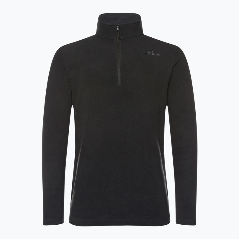 Jack Wolfskin bluză de bărbați fleece Sweatshirt Taunus HZ negru 1709522_6000_002 4