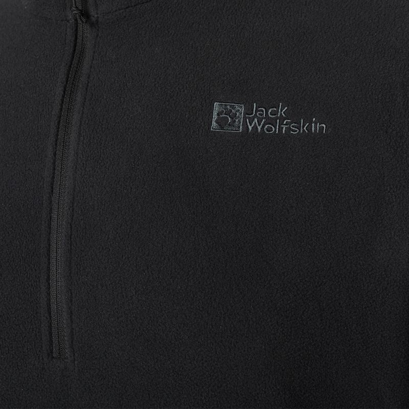 Jack Wolfskin bluză de bărbați fleece Sweatshirt Taunus HZ negru 1709522_6000_002 6