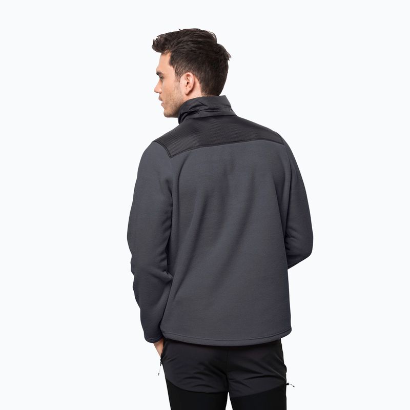 Jack Wolfskin bluză de bărbați Dna Grizzly gri fleece sweatshirt 1709982 2