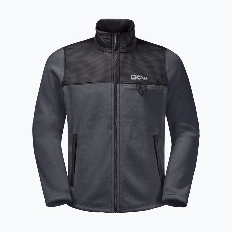 Jack Wolfskin bluză de bărbați Dna Grizzly gri fleece sweatshirt 1709982 6