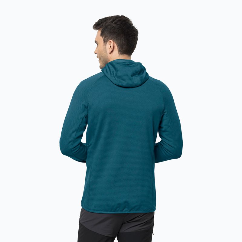 Bărbați Jack Wolfskin Hydro Grid Hydro Grid Hooded FZ fleece sweatshirt albastru 1710002 2