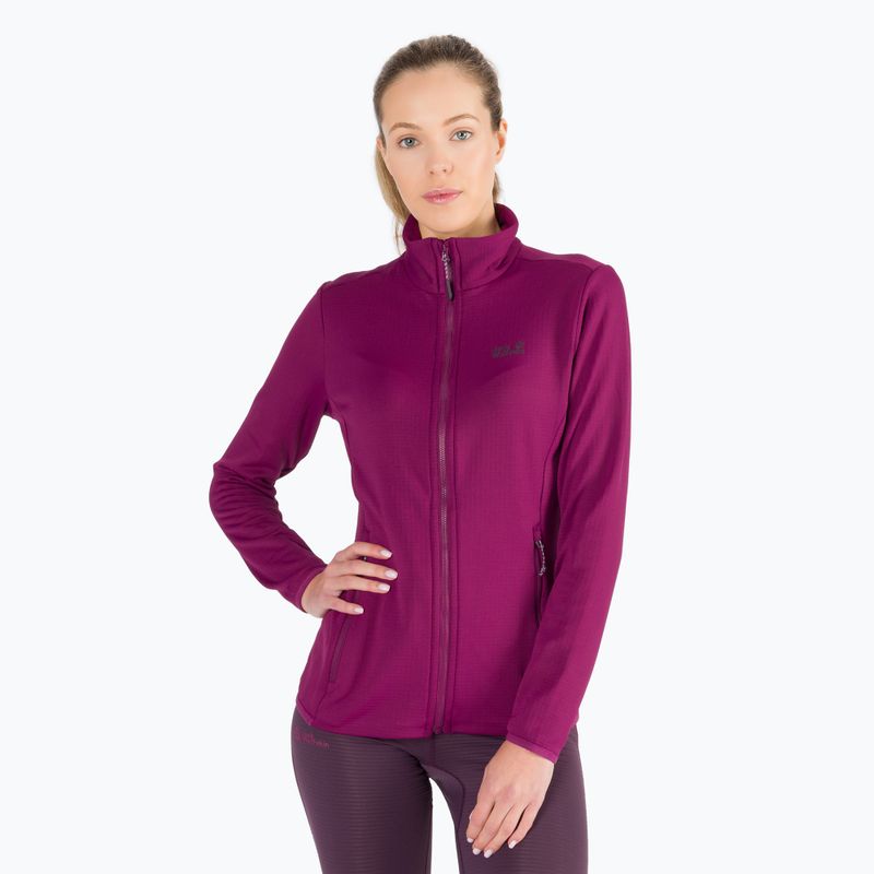 Jack Wolfskin hanorac pentru femei Peak Grid Fleece violet 1710351