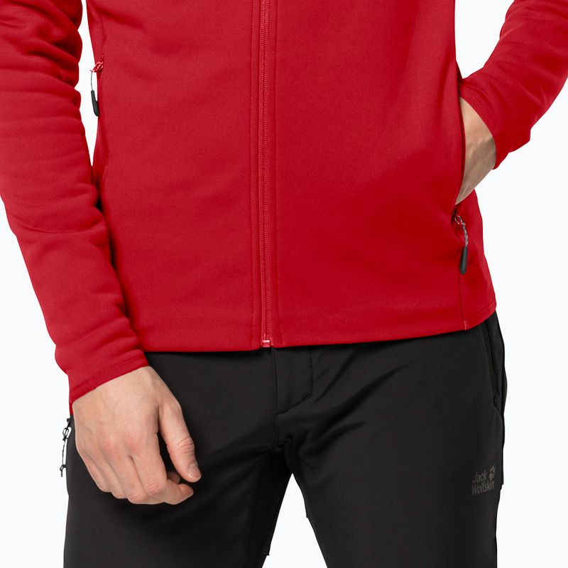 Jack Wolfskin bărbați Baiselberg fleece sweatshirt roșu 1710541 4