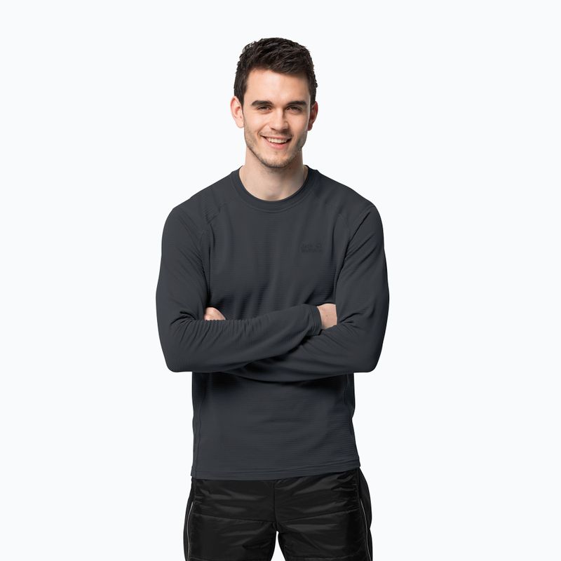 Jack Wolfskin bărbați trekking tricou cu mânecă lungă Infinite LS grafit 1808311