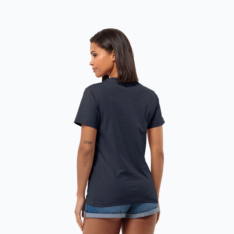 Tricou de trekking pentru femei Jack Wolfskin Essential night blue 2