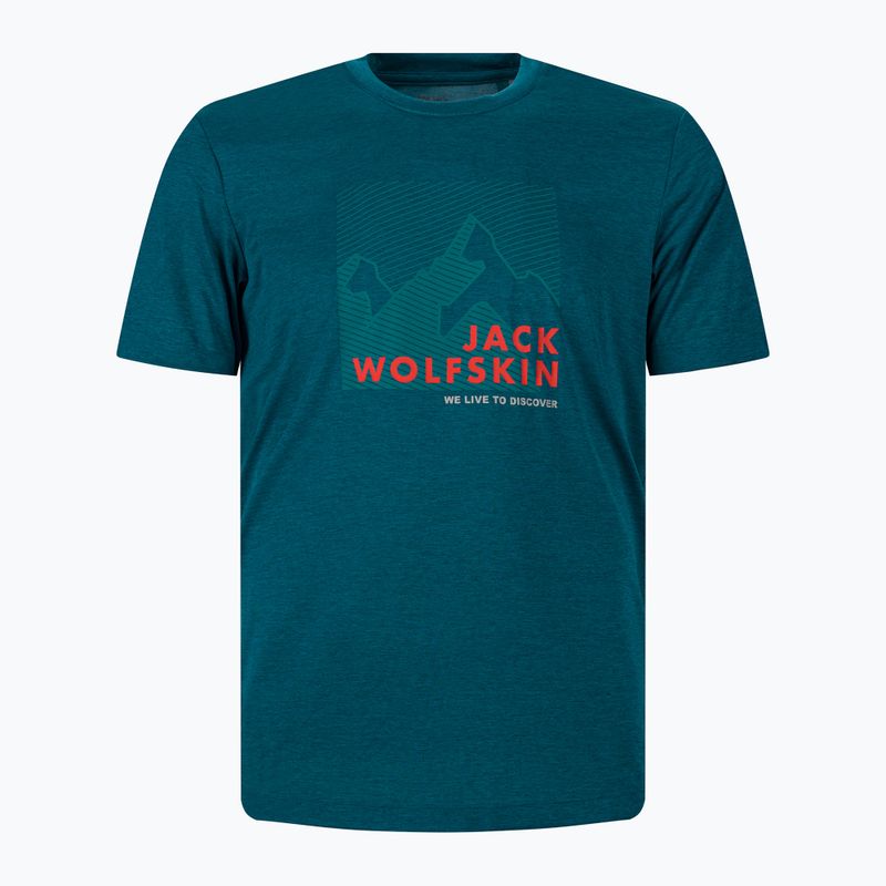 Bărbați Jack Wolfskin Hiking Graphic T-shirt albastru 1808761_4133 4