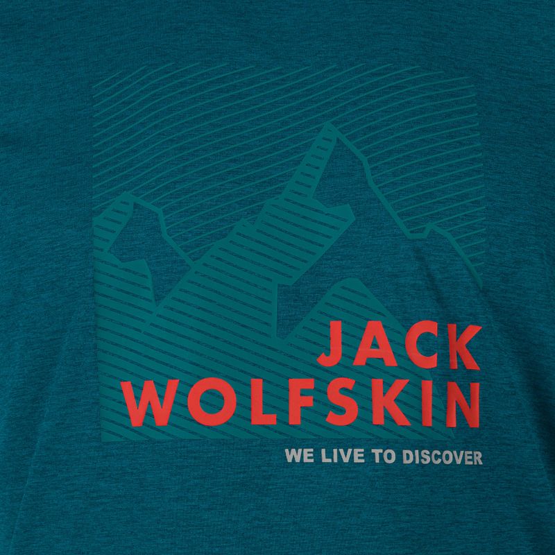 Bărbați Jack Wolfskin Hiking Graphic T-shirt albastru 1808761_4133 6