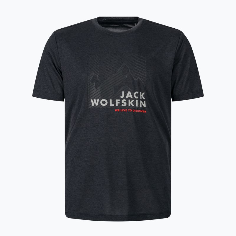 Bărbați Jack Wolfskin Hiking Graphic tricou gri 1808761_6230 4