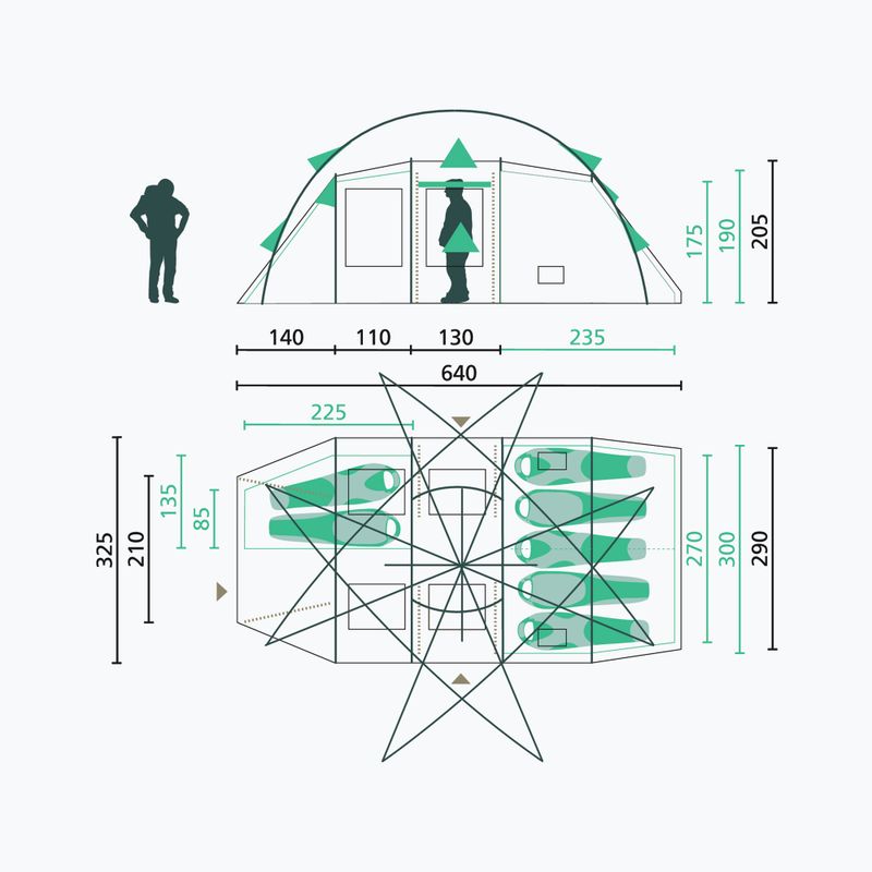 Cort de camping Jack Wolfskin Travel Lodge RT white pepper 2
