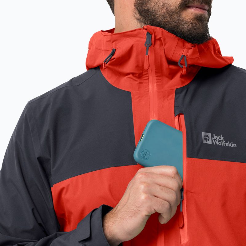 Jack Wolfskin Go Hike jachetă de ploaie pentru bărbați Go Hike roșu 1114051 3