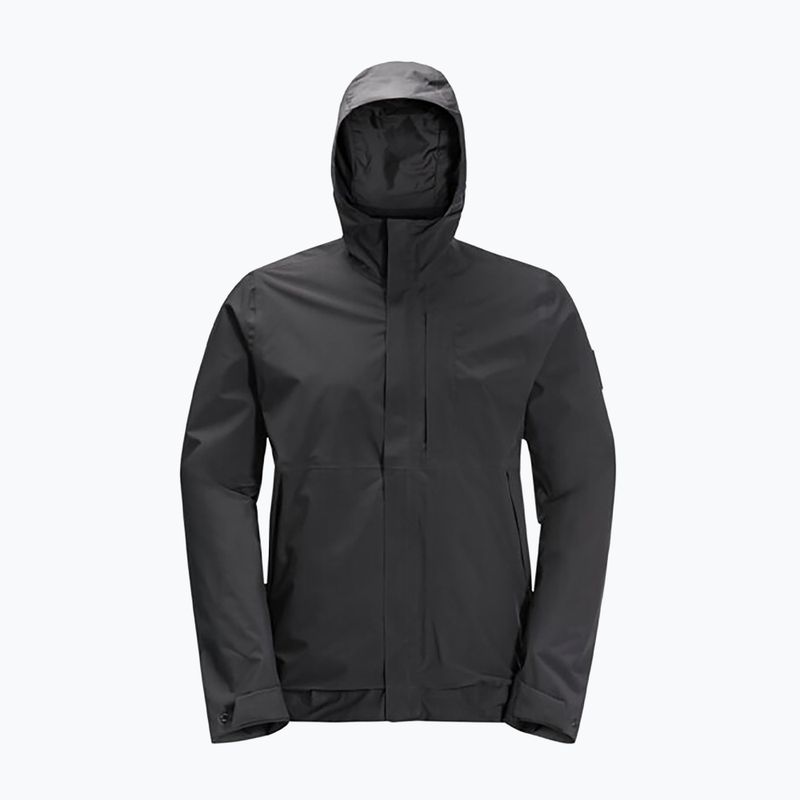 Jack Wolfskin jachetă de ploaie Mainkai pentru bărbați negru 1115761 6