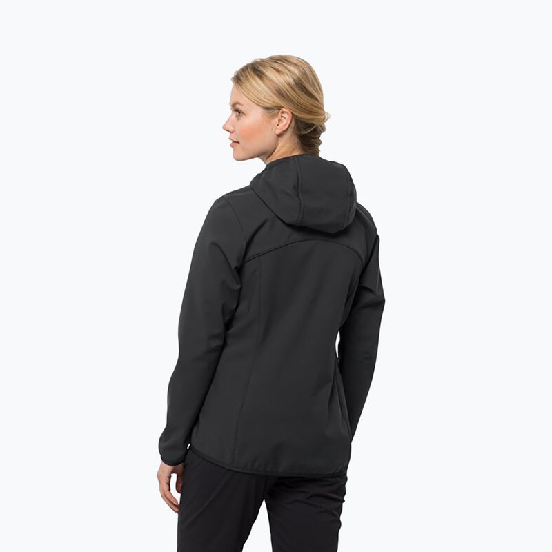 Jack Wolfskin Bornberg Hoody jachetă softshell pentru femei negru 1307691 2