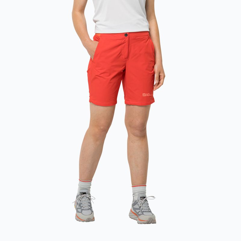 Pantaloni scurți de trekking pentru femei Jack Wolfskin Hilltop Trail portocalii 1505462