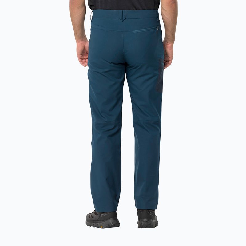 Pantaloni bărbătești Jack Wolfskin Active Track softshell albastru marin 1508251 2