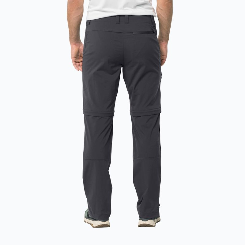 Pantaloni bărbătești Jack Wolfskin Glastal Zip Away gri 1508301 2