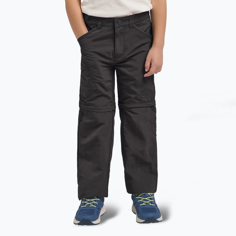Pantaloni de trekking pentru copii Jack Wolfskin Safari Zip Off black 3