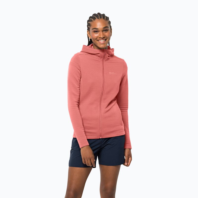 Bluză de trekking pentru femei Jack Wolfskin Modesto Hooded roză 1706254