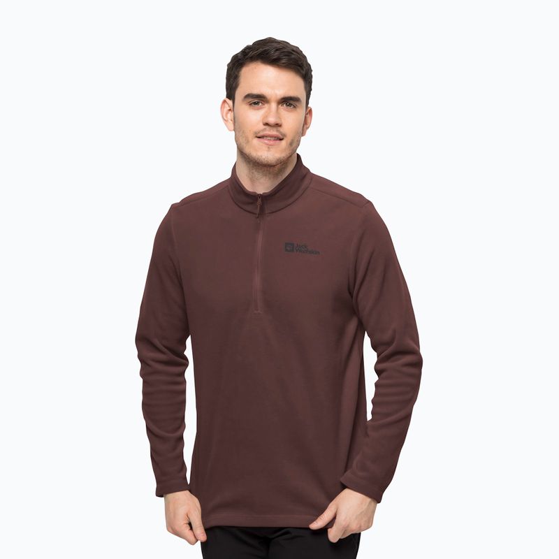 Jack Wolfskin bluză de trekking pentru bărbați Taunus HZ maro 1709522